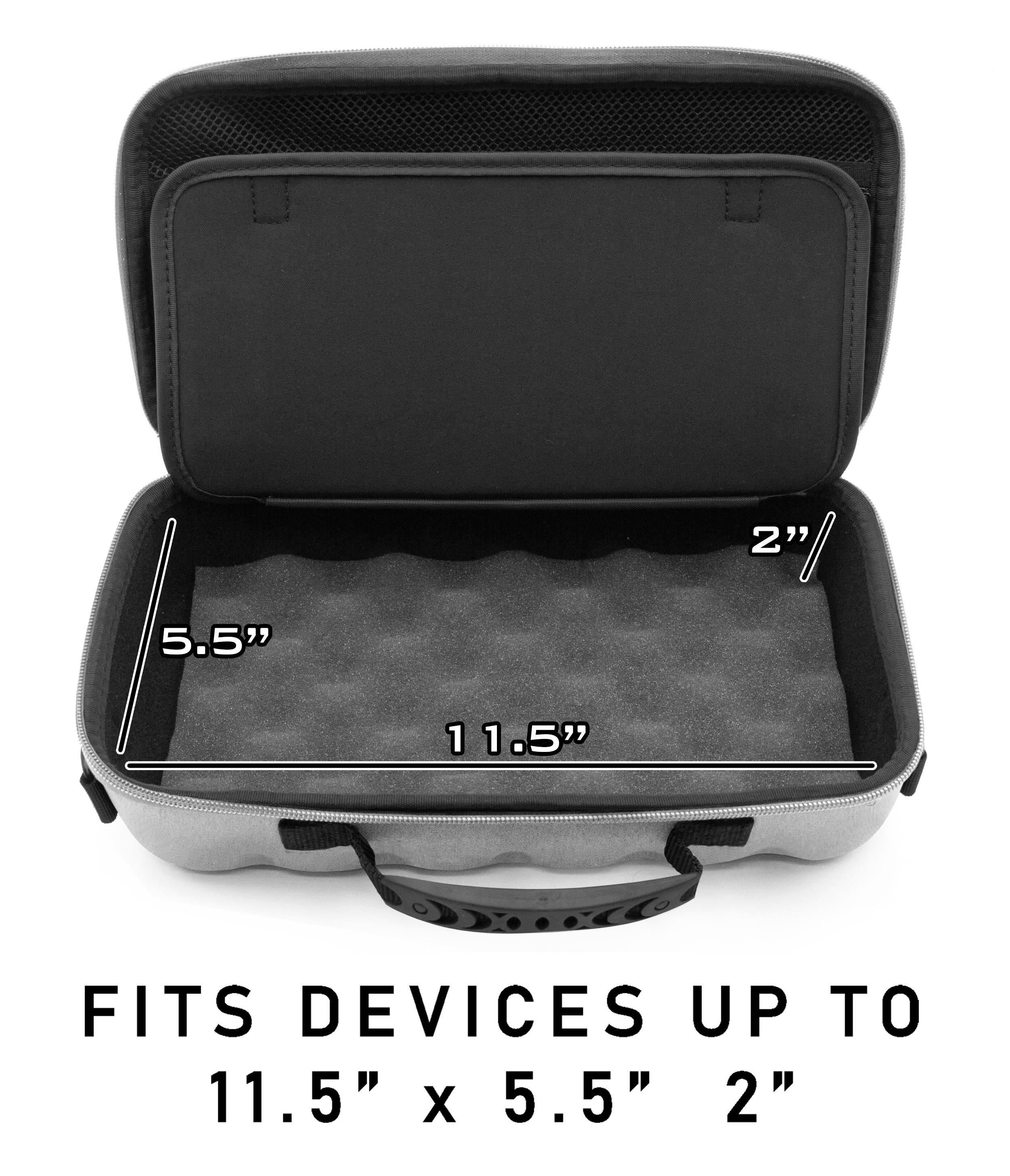 CM 60% Keyboard Case fits Razer Huntsman Mini, HK Gaming GK61, KEMOVE Snowfox, DIERYA DK61E & More 61 Keys up to 11.5" - Travel Case with Shoulder Strap and Accessory Storage, Gray