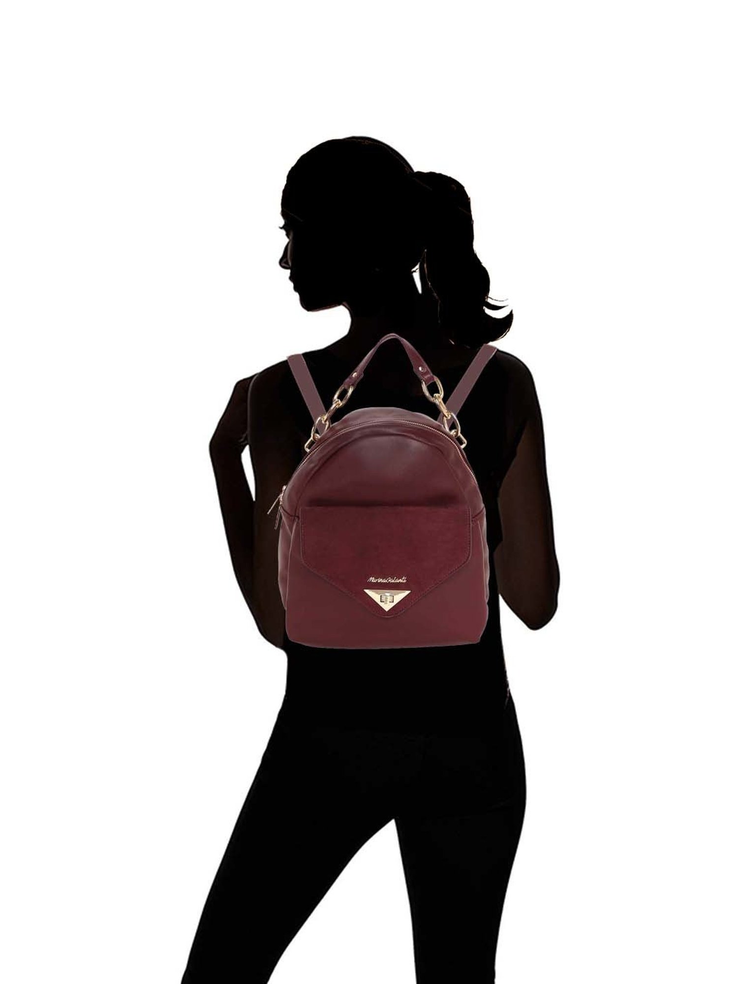 Marina Galanti Maroon Medium Backpack