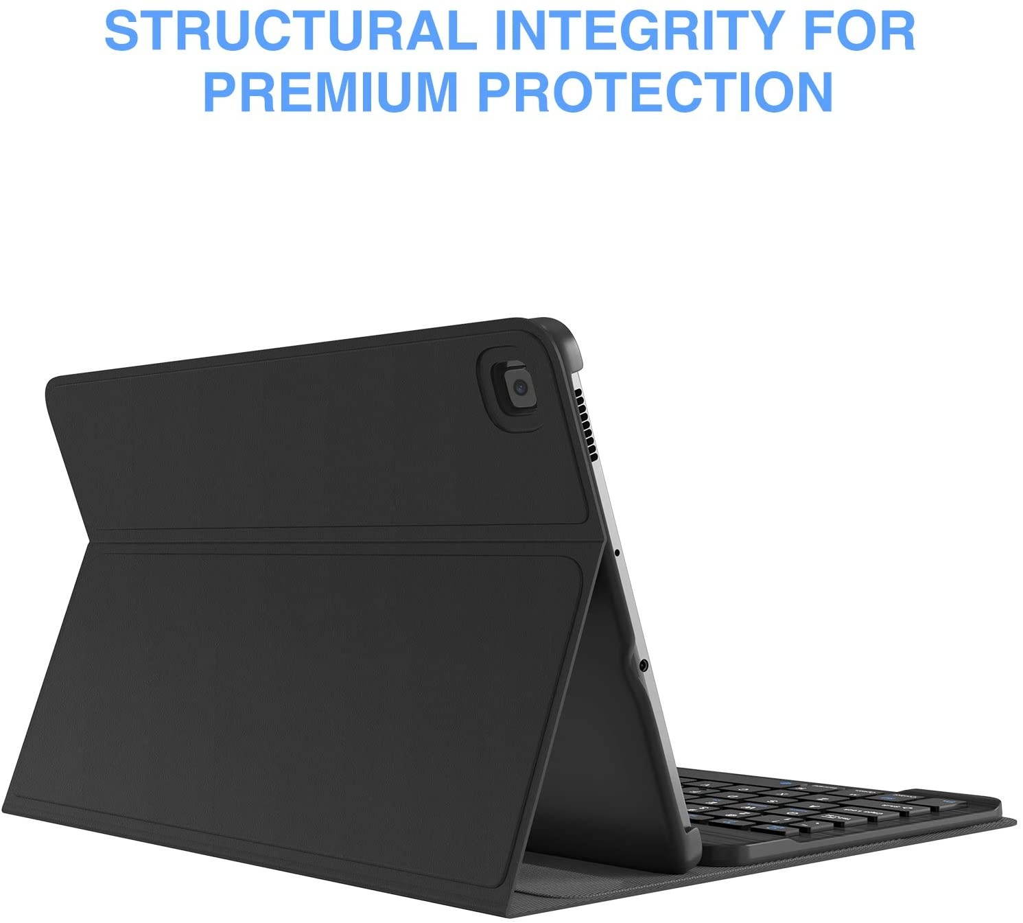 Galaxy Tab S6 Lite 10.4 Case with Keyboard - Detachable Wireless Keyboard - Premium Slim Folio Stand Cover for Samsung Galaxy Tab S6 Lite 10.4 Inch SM-P610 SM-P615 2020 Black