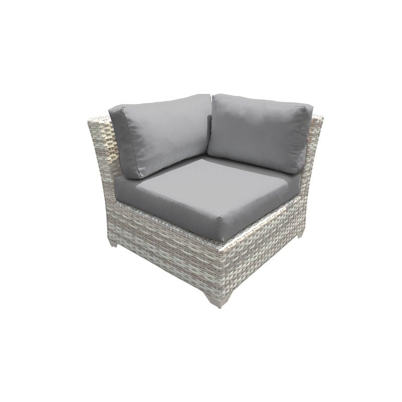 Fairmont 7pc Patio Sectional Seating Set with Cushions - Gray - TK Classics