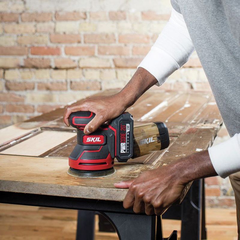 Skil SR660302 PWRCore 20 20V Brushless Lithium-Ion Cordless Random Orbital Sander Kit (2 Ah)