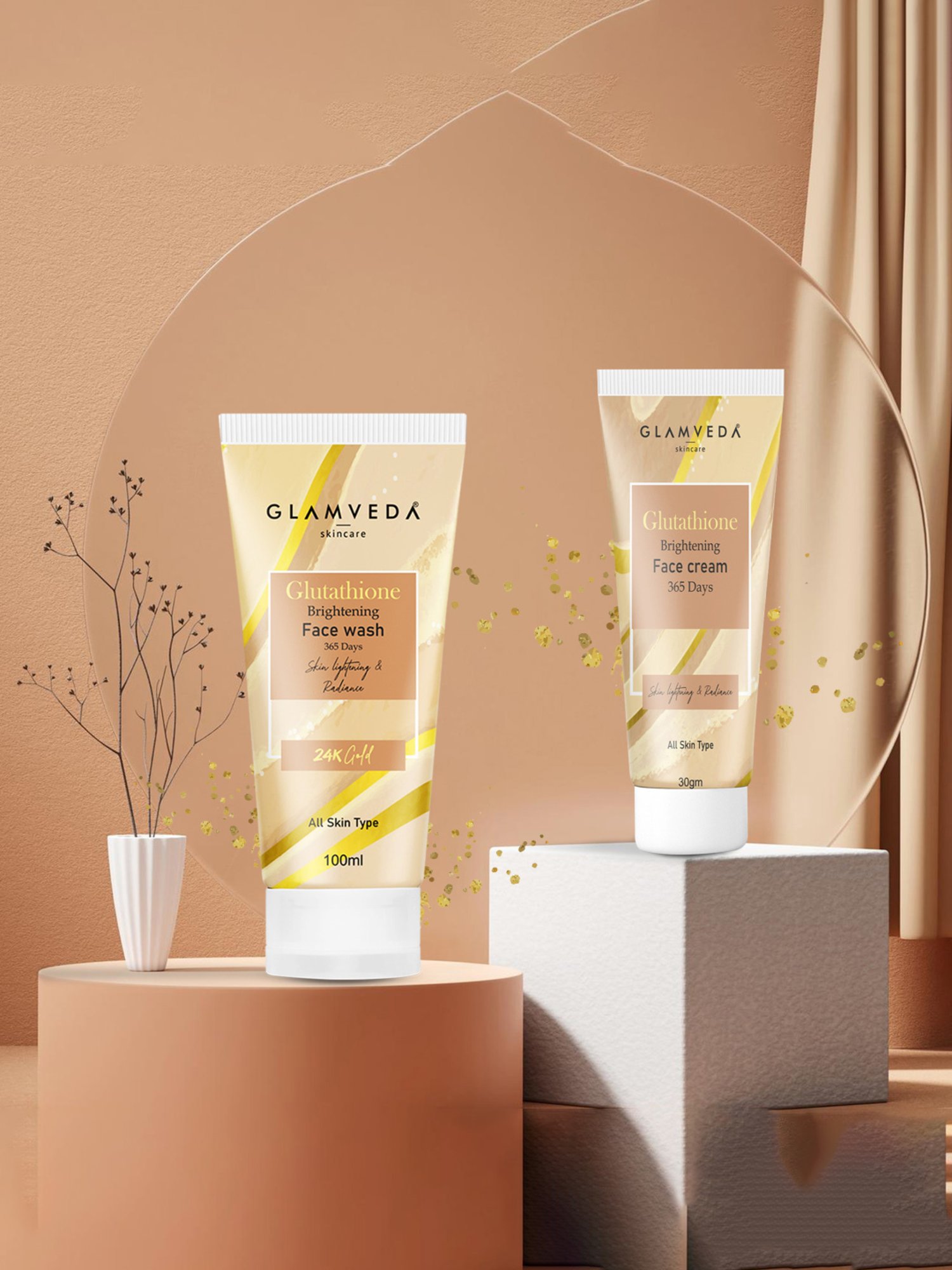 Glamveda Brightening & Dark Spots Removal 2 Steps Skincare Routine Combo