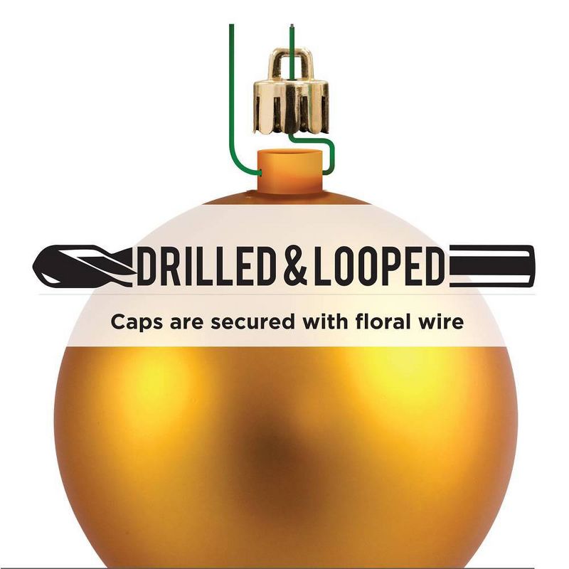 Vickerman 8" Candy Glitter Drop Ornament Copper