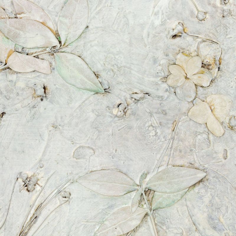 6" Double Sided Flowers Canvas Room Divider Ivory - Oriental Furniture