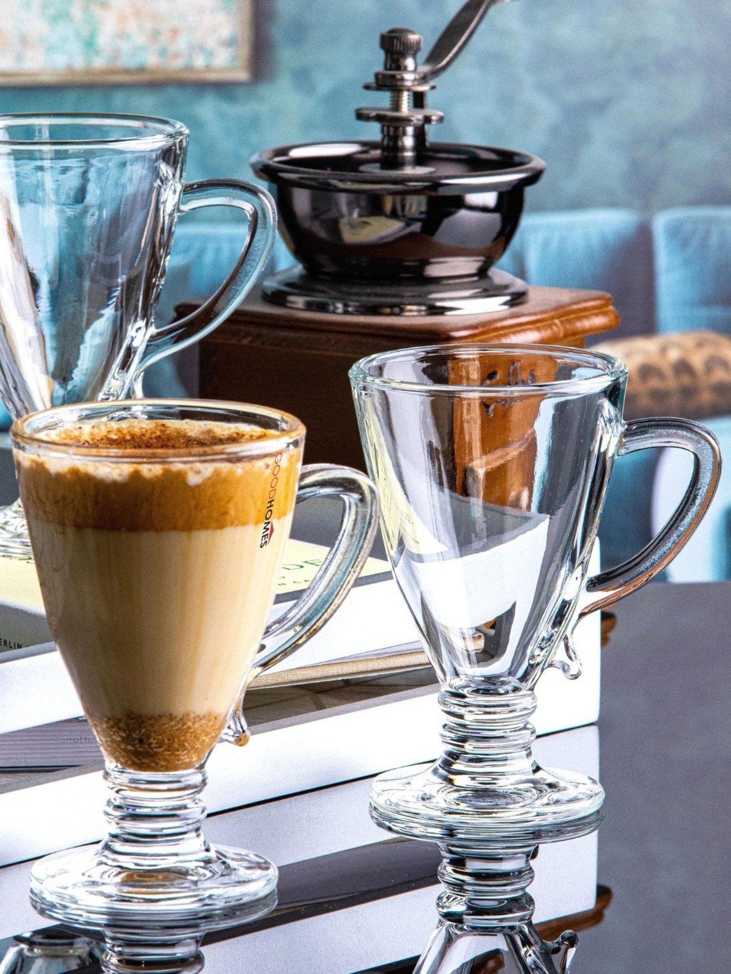 Goodhomes Transparent Glass Coffee Mug - Set of 6