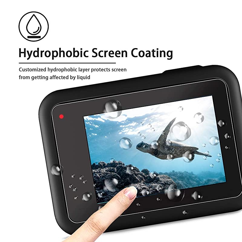 6pcs  Screen Protector for GoPro Hero 8 Black Tempered Glass Screen Protector + Tempered Glass Lens Protector +Small Display Film for Go Pro Hero8 Action Camera