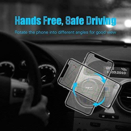 VOLPORT Car Mount, 2 Pack Universal Magnetic Air Vent in Car Cradle with MagicPlates for PopSockets Cell Phone Magnet Holder for Apple iPhone Xr Xs Max iPod Samsung Galaxy LG Moto Mini Tablets