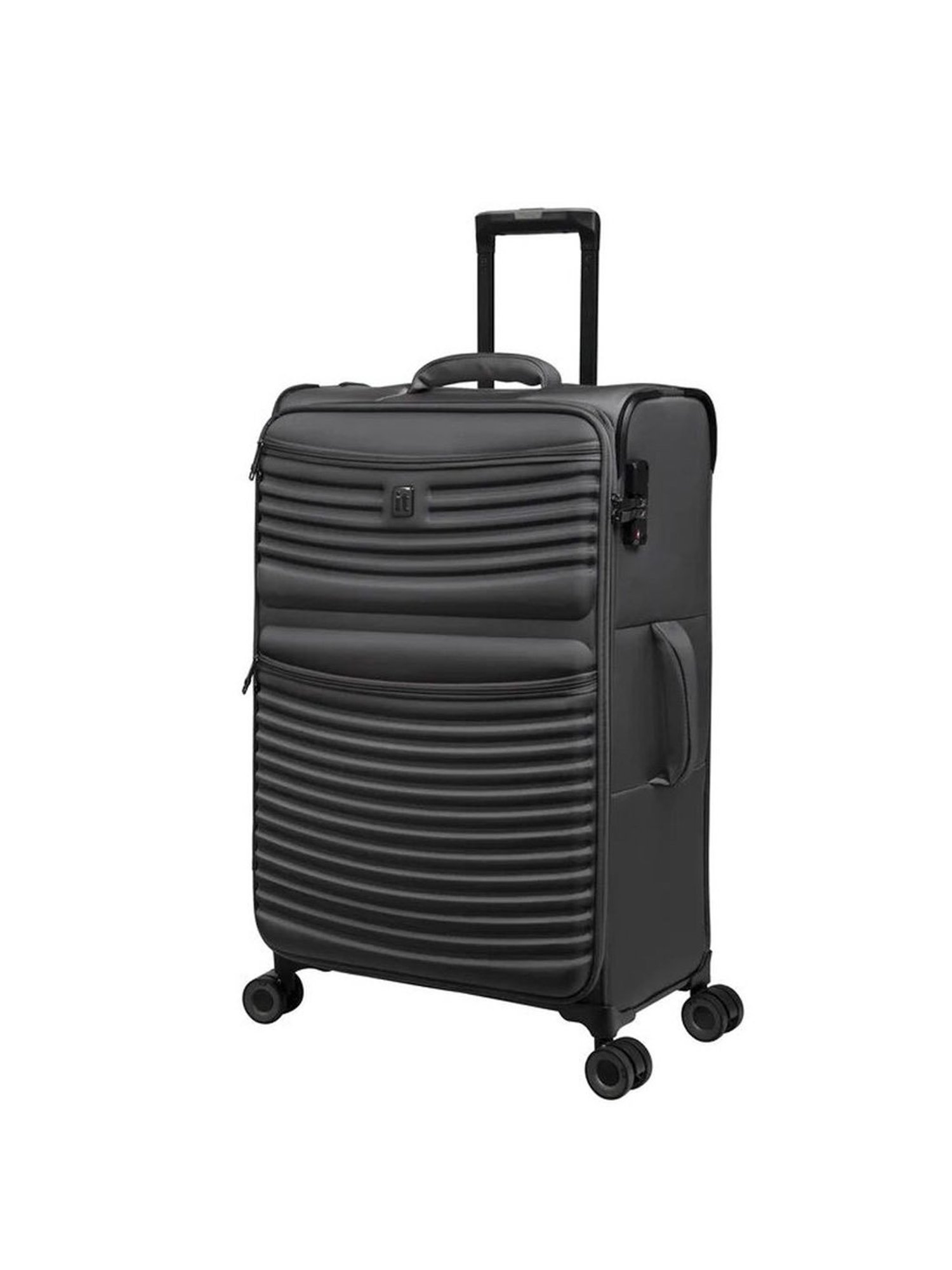 it luggage Precursor Grey Medium-24 inches Expandable Soft Case Luggage Trolley with TSA Lock