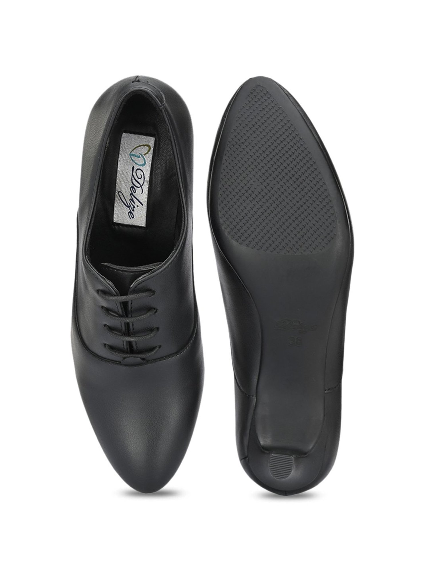 Delize Women's Black Oxford Shoes