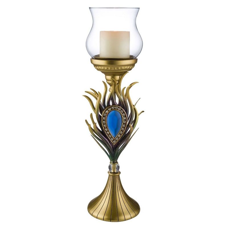 Ok Lighting Peacock Plume Candleholder (Candle Not Included)