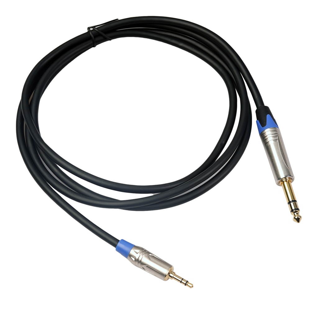 1/8 Male Cable TRS Stereo Audio Cable Amplifier 6.35 mm 1/4 Male to 3.5 mm Mixer for Household Music Audio Decoration (1pcs)