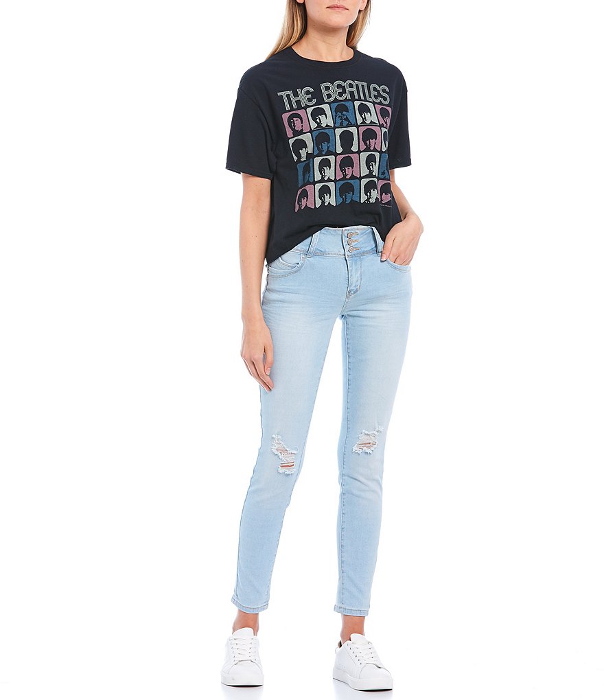 YMI Jeanswear Triple Button Wannabettabutt Repreve Sustainable Skinny Jeans