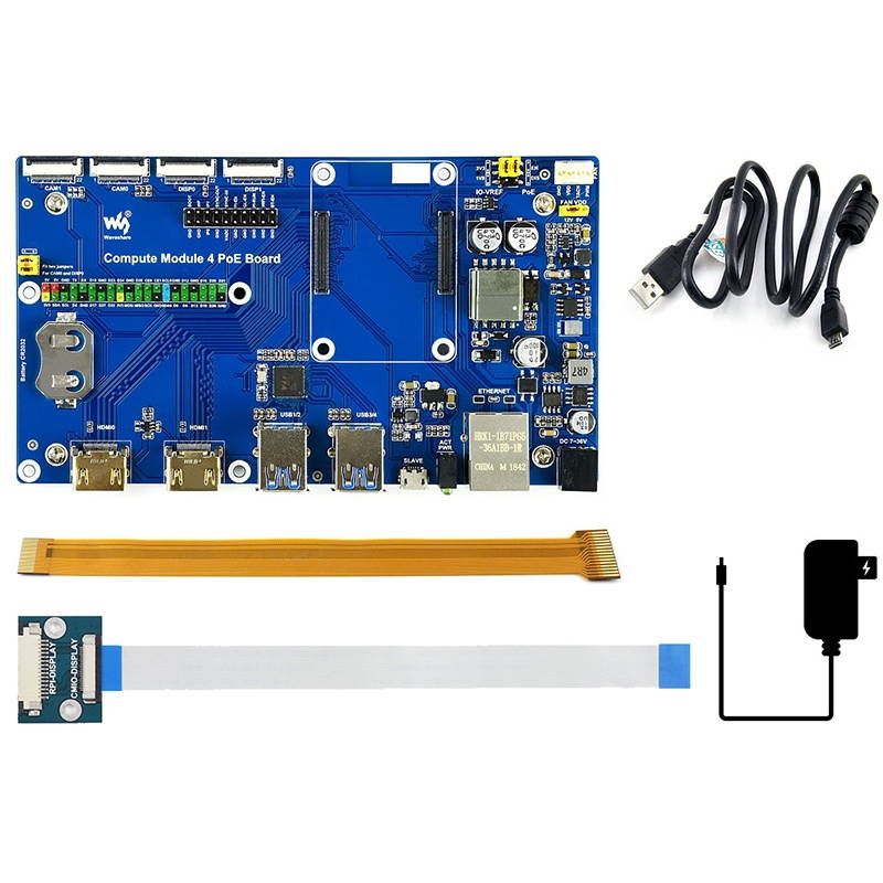Catda Raspberry Pi Computer Module 4 Expansion Development Board Kit CM4 IO/POE Baseplane-Type 1