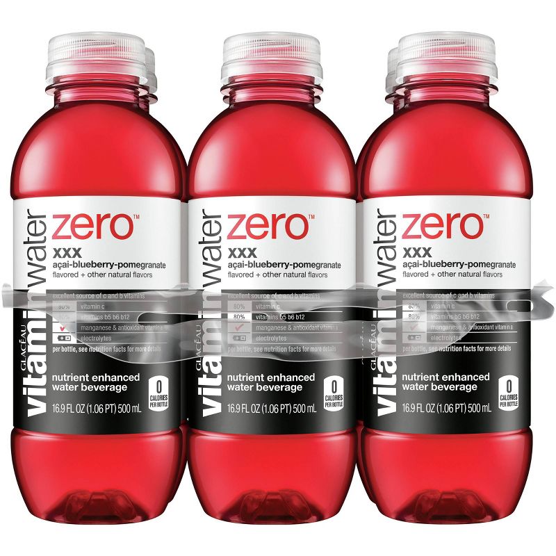 vitaminwater zero xxx açai- blueberry- pomegranate - 6pk/16.9 fl oz Bottles