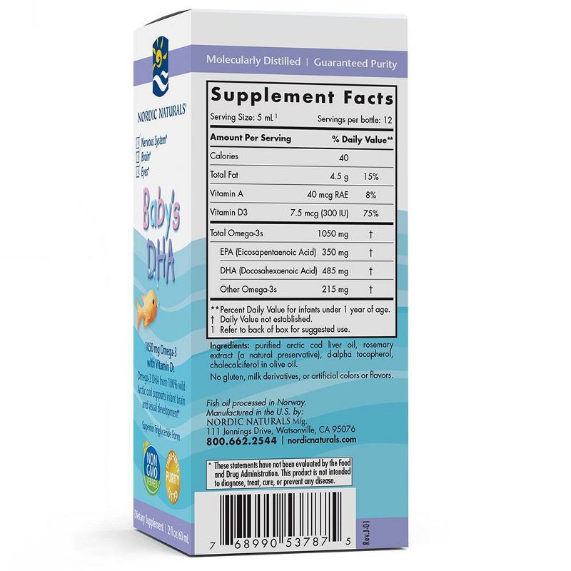 Nordic Naturals Baby's DHA Liquid Dietary Supplement - 2 fl oz