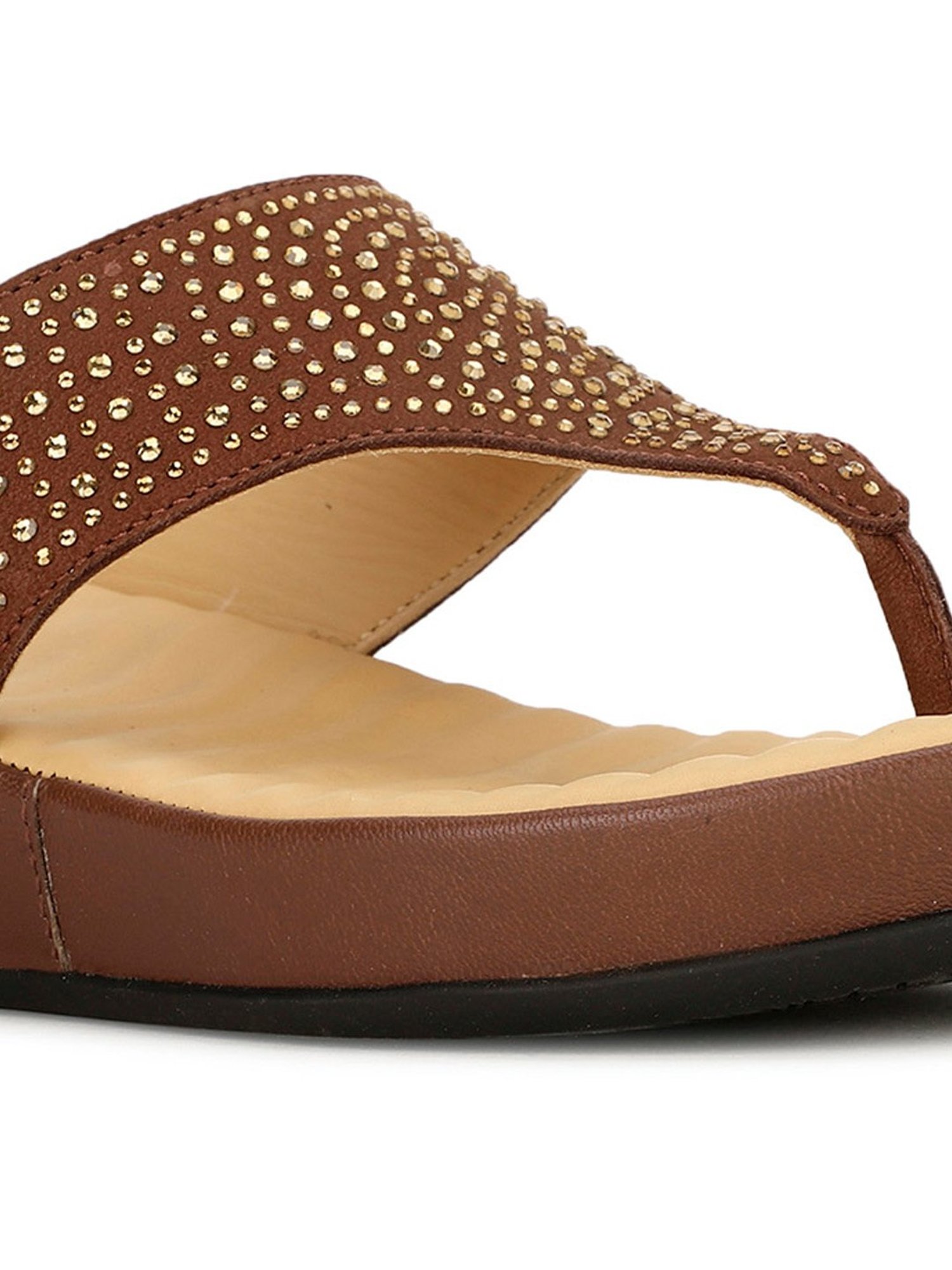 Scholl by Bata Women's Brown Thong Wedges