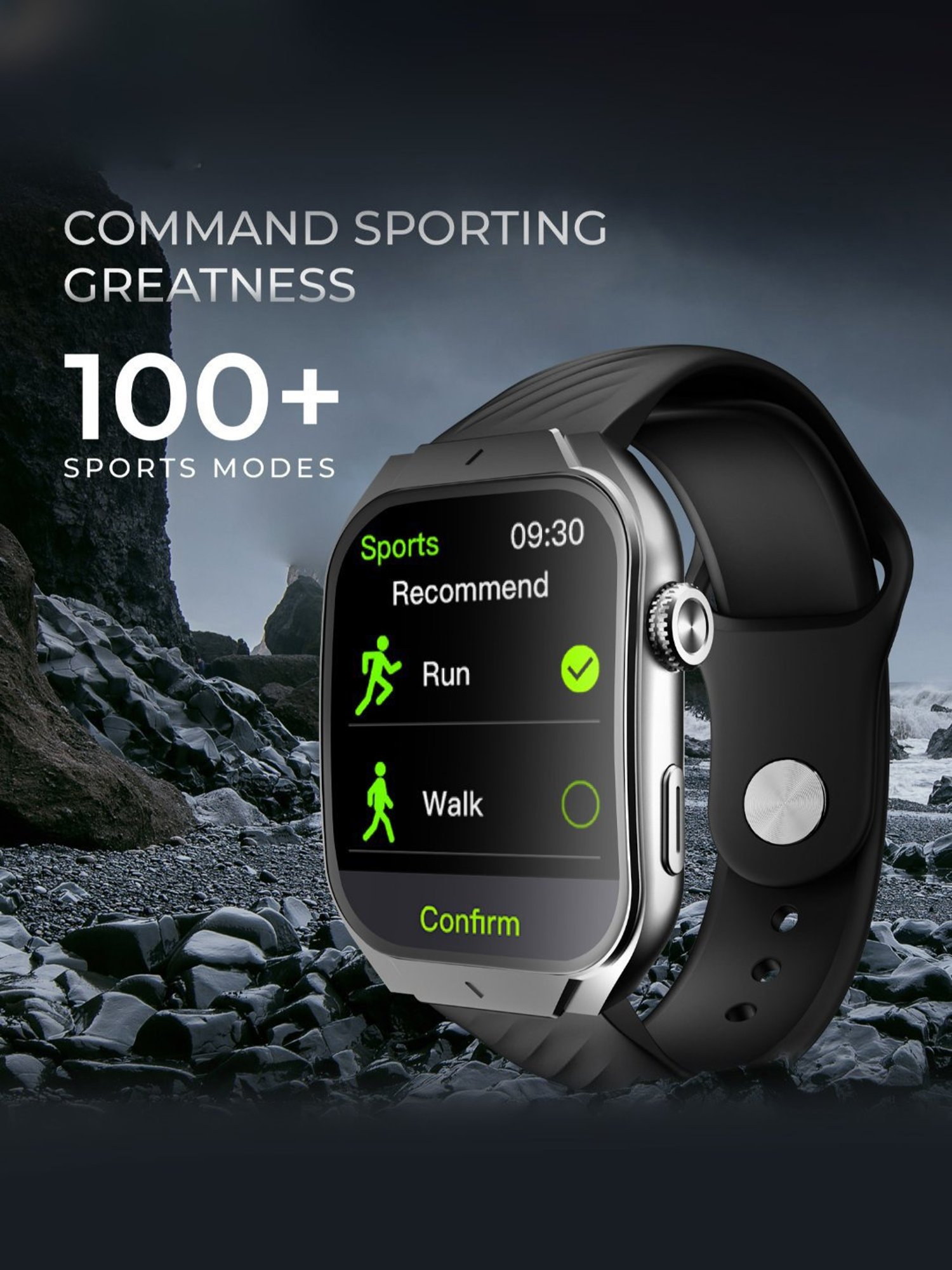 beatXP Unbound Curv 1.96 inch 3D Curved AMOLED Bluetooth Calling Smart Watch (Ice Silver)