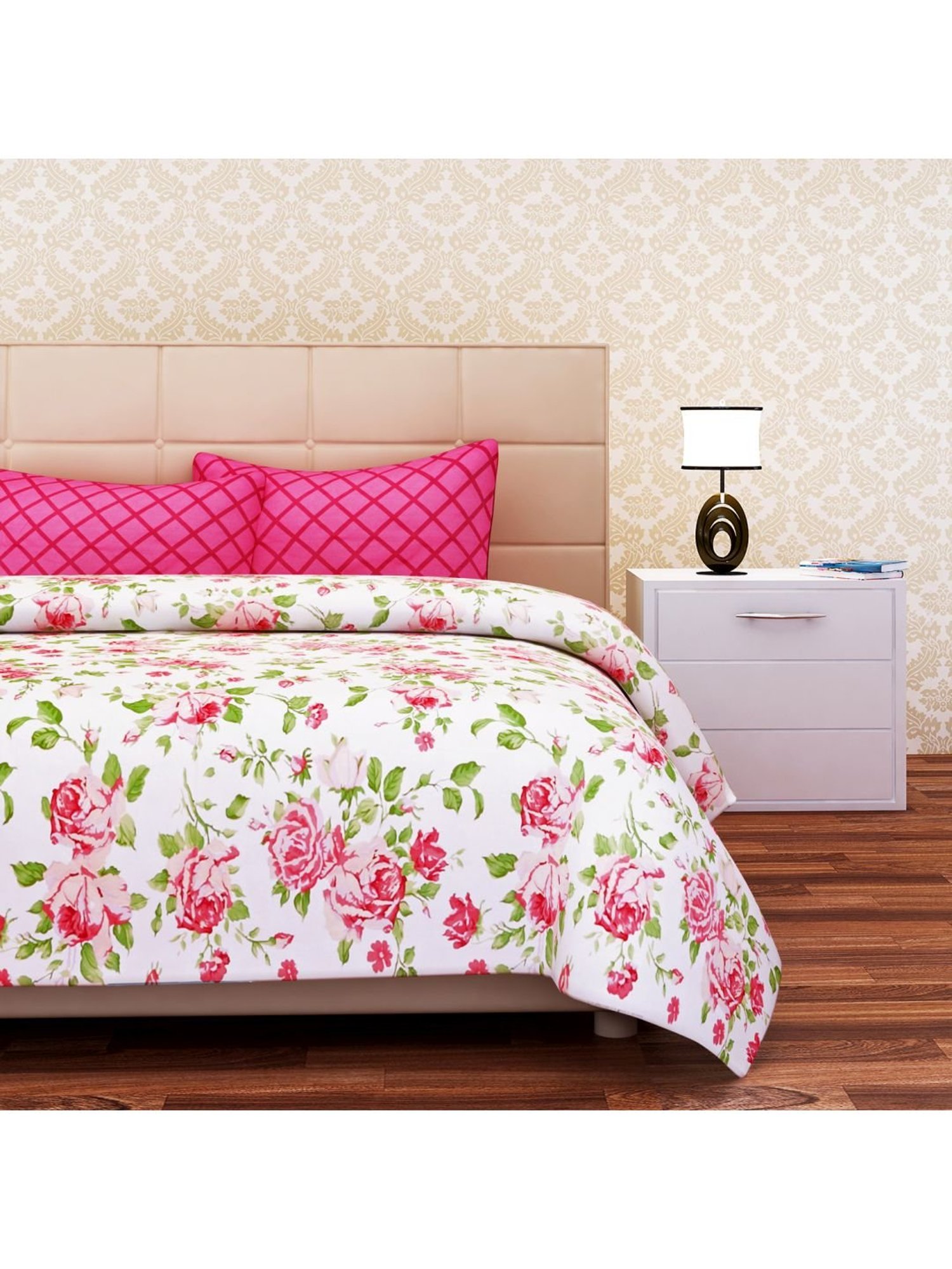 Maspar Purple 100% Cotton 200 TC Bed Sheet Set