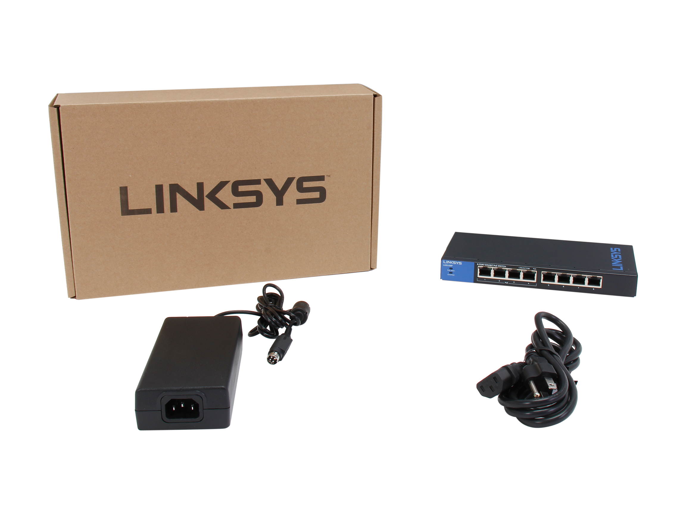 LINKSYS LGS108P 8-Port Business Desktop Gigabit with 4 PoE+ ports  Switch