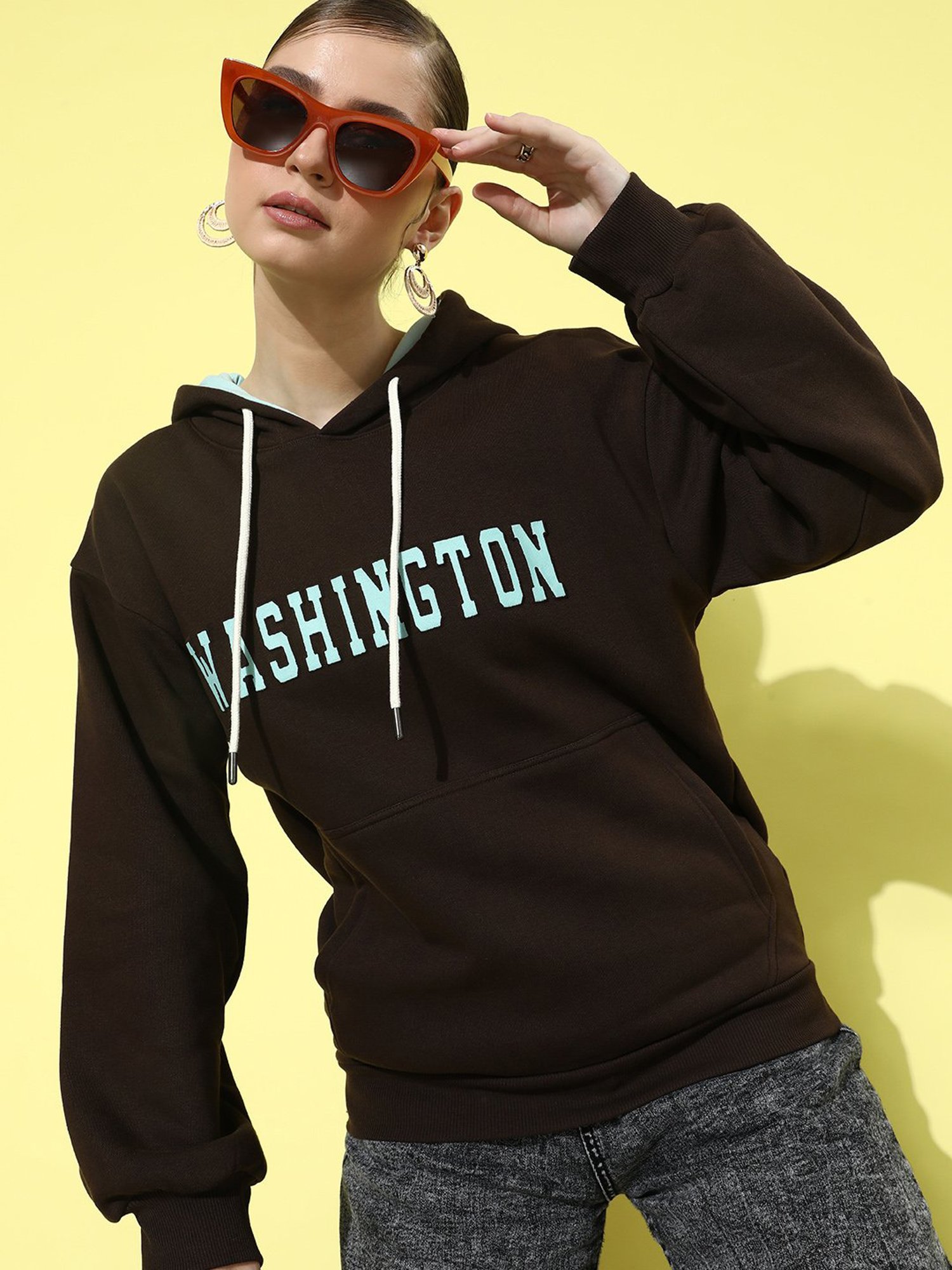 Dillinger Brown Cotton Graphic Print Hoodie
