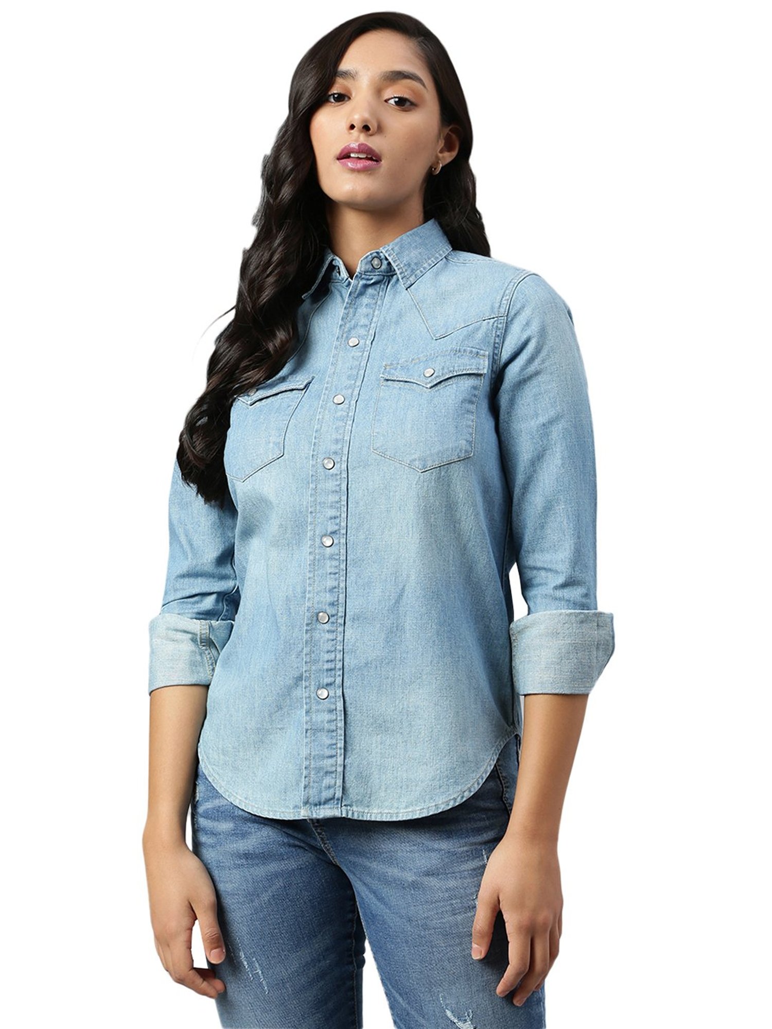 Woodland Blue Regular Fit Shirt