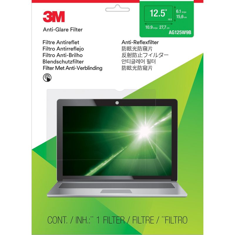 3M Anti-glare Filter f/12.5" Wide-screen Laptops 16:9 Clear AG125W9B