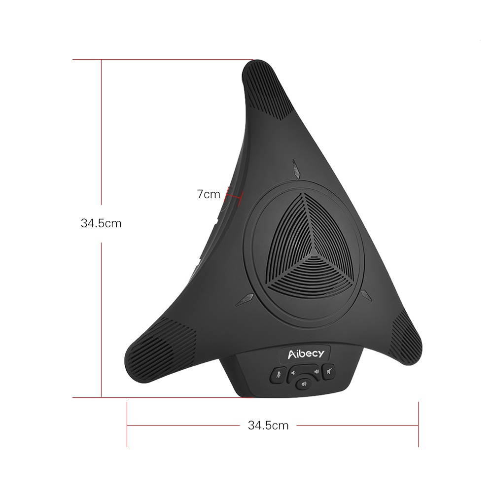 Aibecy High-power Conference Omnidirectional Condenser Microphone Mic Speaker Speakerphone USB Plug & Play 360&deg; Audio Pickup for Business Video Meeting