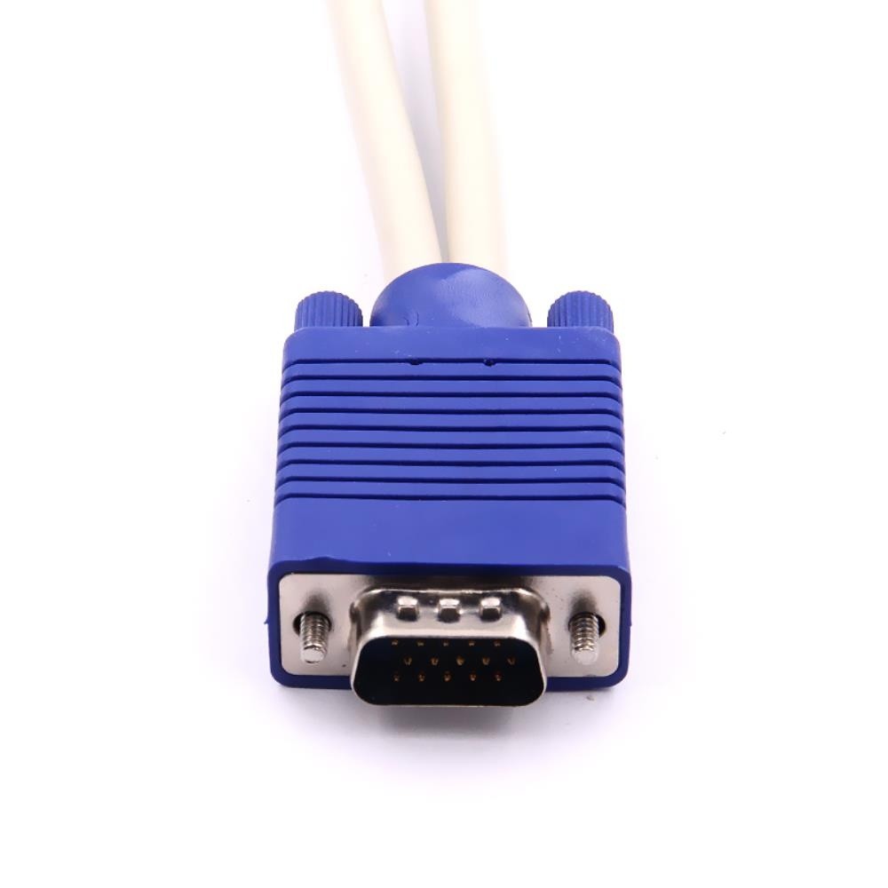 Hot 1pc computer to dual 2 monitor vga splitter cable video Y splitter 15 pin two ports vga male to female for PC laptop