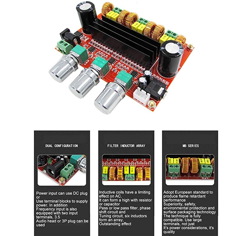 TPA3116D2 21 Digital Power Amplifier Board 2x80W+100WBass Audio Stereo AMP Module for Audio System DIY Speakers 1226V