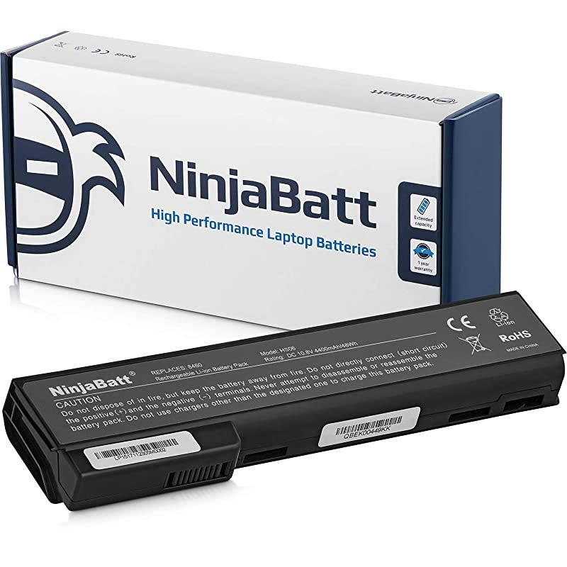Laptop Battery for HP 628666001 628668001 EliteBook 8460P 8470P 8570P 8560P 8460W ProBook 6560B 6460B 6475B 6570B 6470B 6465B 631243001 634087001 634089001 CC06XL 6 Cells4400mAh48Wh