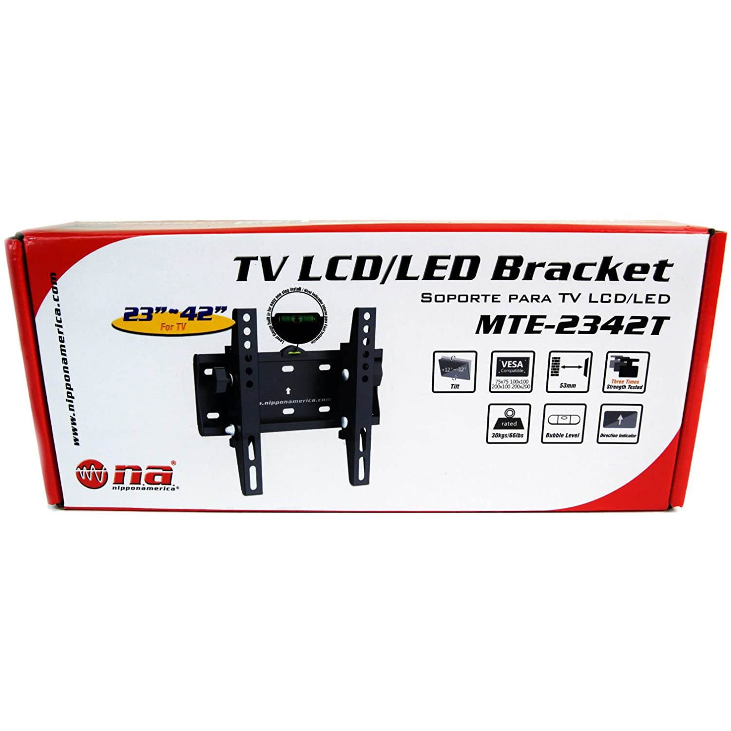 Nippon America Fixed Flat Screen Panel Television Bracket Wall Mount (2 Pack)