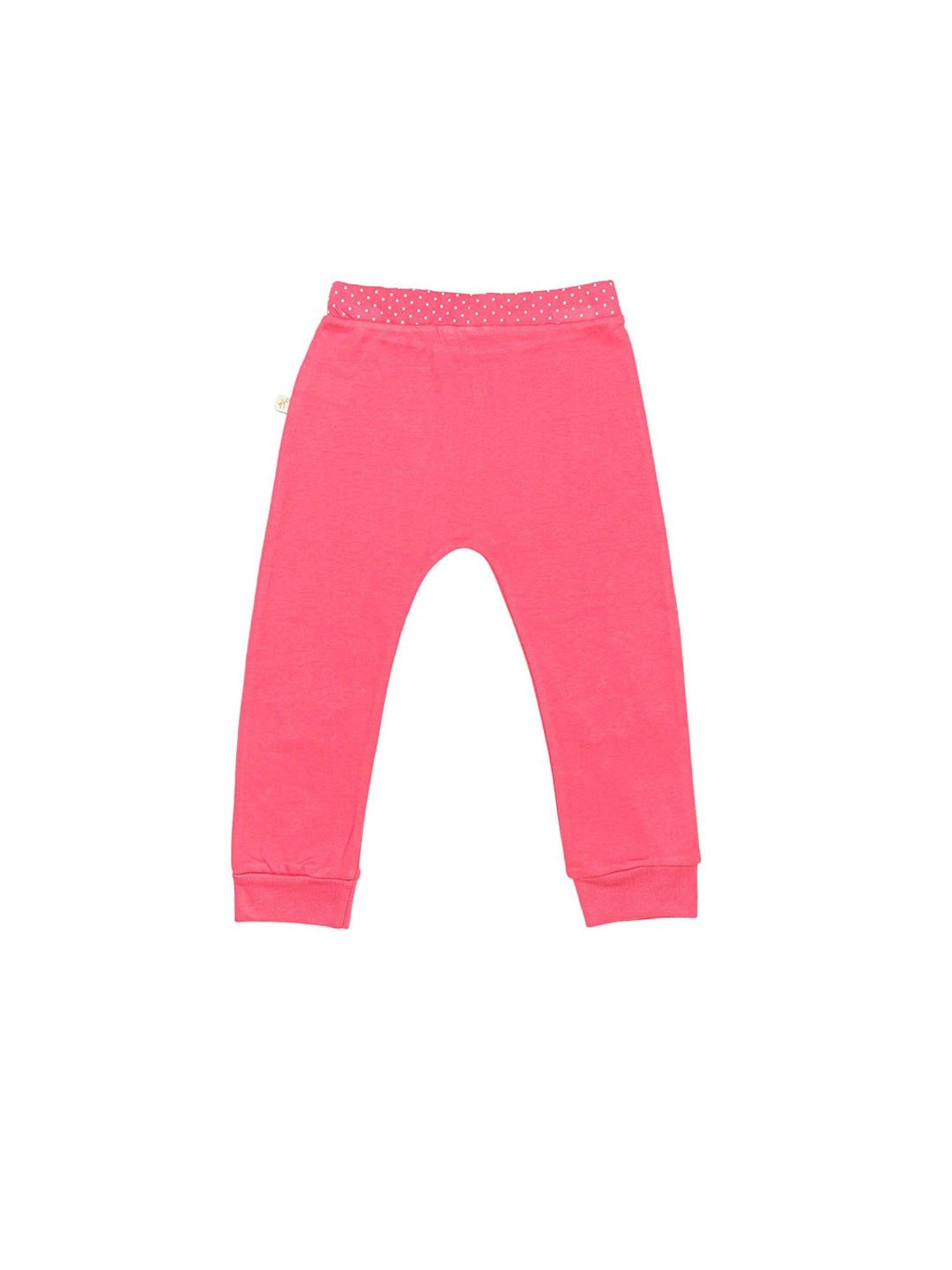 H by Hamleys Infants Girls Pink Solid Joggers
