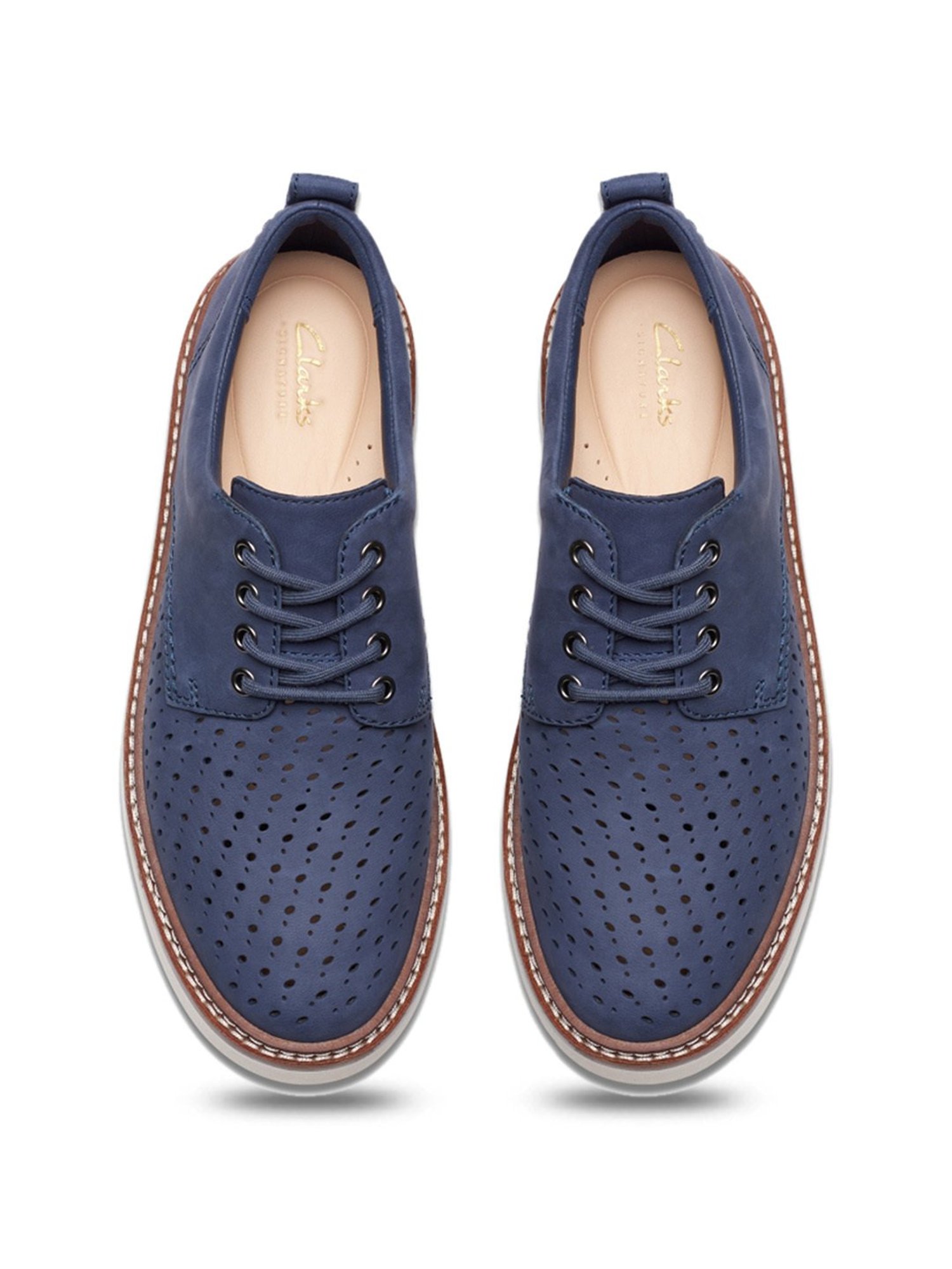 Clarks Women's OriannaW Navy Derby Shoes