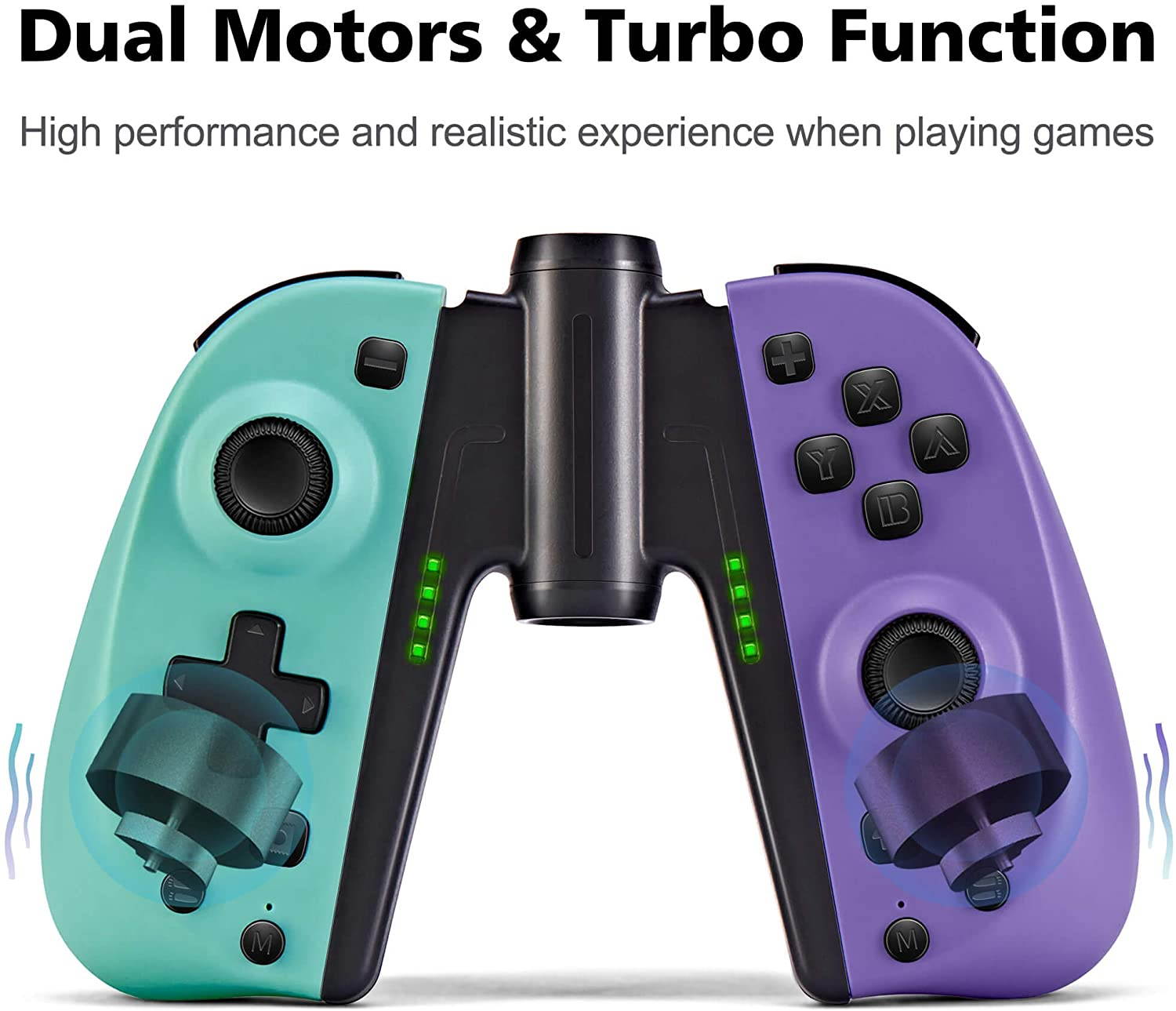 Wireless Pro Controller for Nintendo Switch/Switch Lite Console,Rechargeable Remote Gamepad Support Adjustable Turbo,Screenshot and Gyro Axis - Black