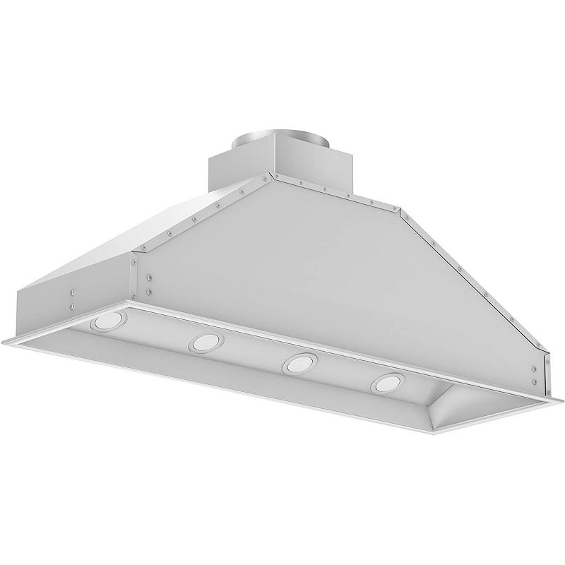 ZLINE 695-46 Deep 1200 CFM 46 Inch Range Hood Insert with LED Lighting, 4 Fan Speed Settings, Stainless Steel