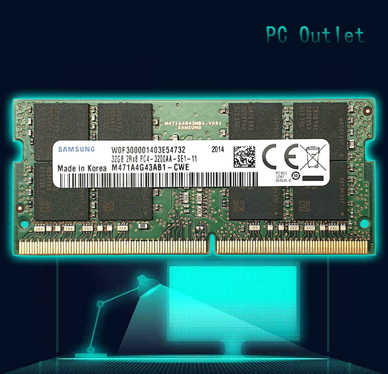 32GB Samsung M471A4G43AB1-CWE PC4-3200AA Laptop Memory RAM 260-pin DDR4 3200MHz SODIMM 1.2V
