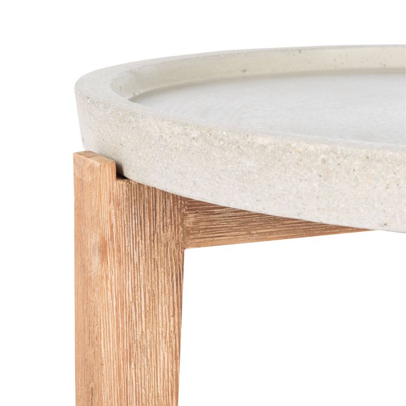Serka Side Table - Natural/Light Gray - Safavieh