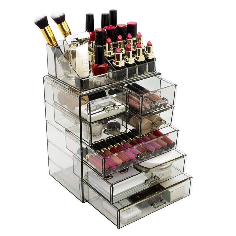 Sorbus Cosmetic Makeup and Jewelry Case Organizer - Style 1 - Black