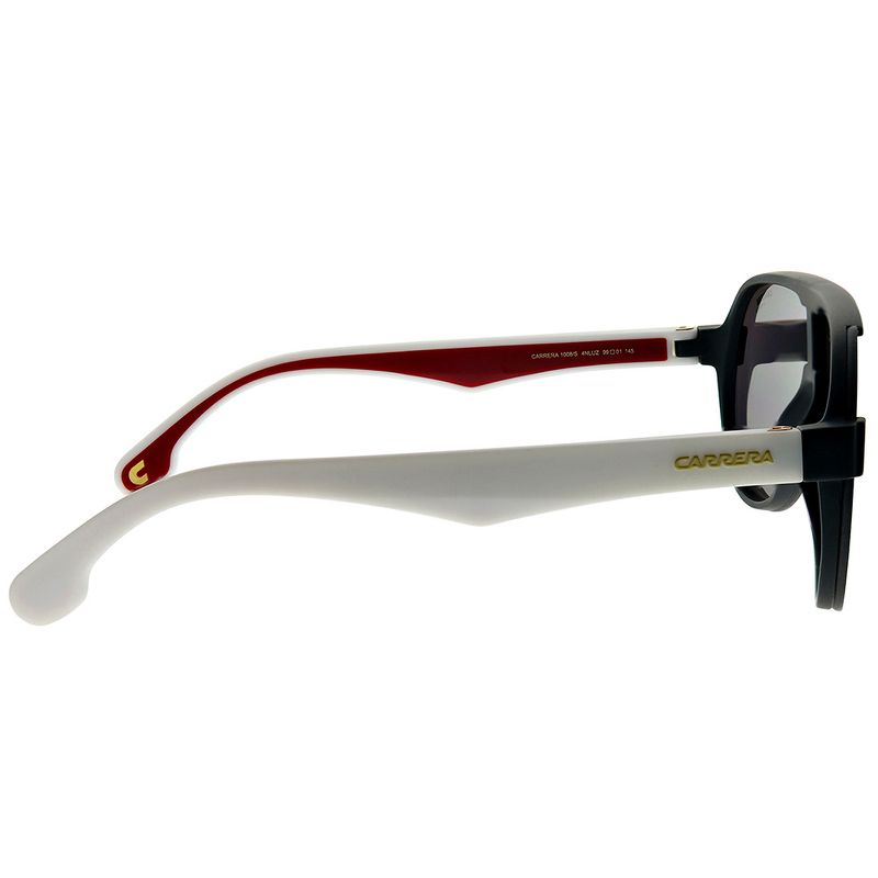 Carrera  4NL UZ Unisex Aviator Sunglasses Matte Black White 99mm