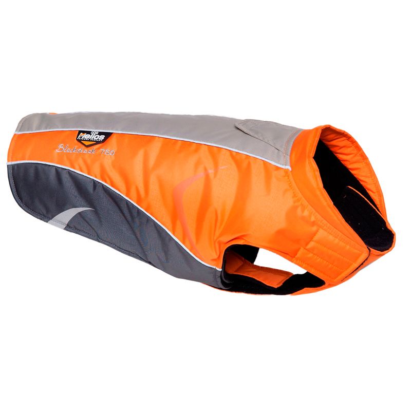 Pet Apparel Helios Dog Coat - XL - Orange Dark Gray Light Gray