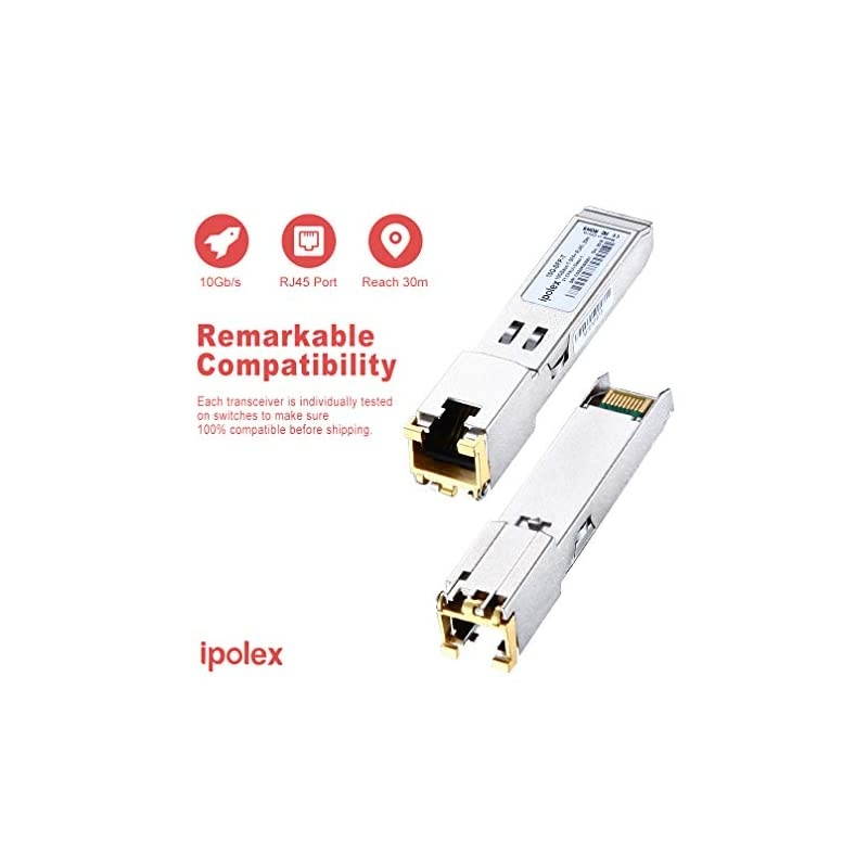 for Intel SFP+ 10GBase-T Module, 10 Gigabit SFP+ RJ45 Copper Transceiver, 30-Meter