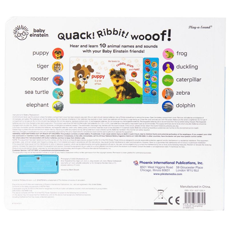 Baby Einstein Amazing Animals 10 Button Sound Book (Board Book)