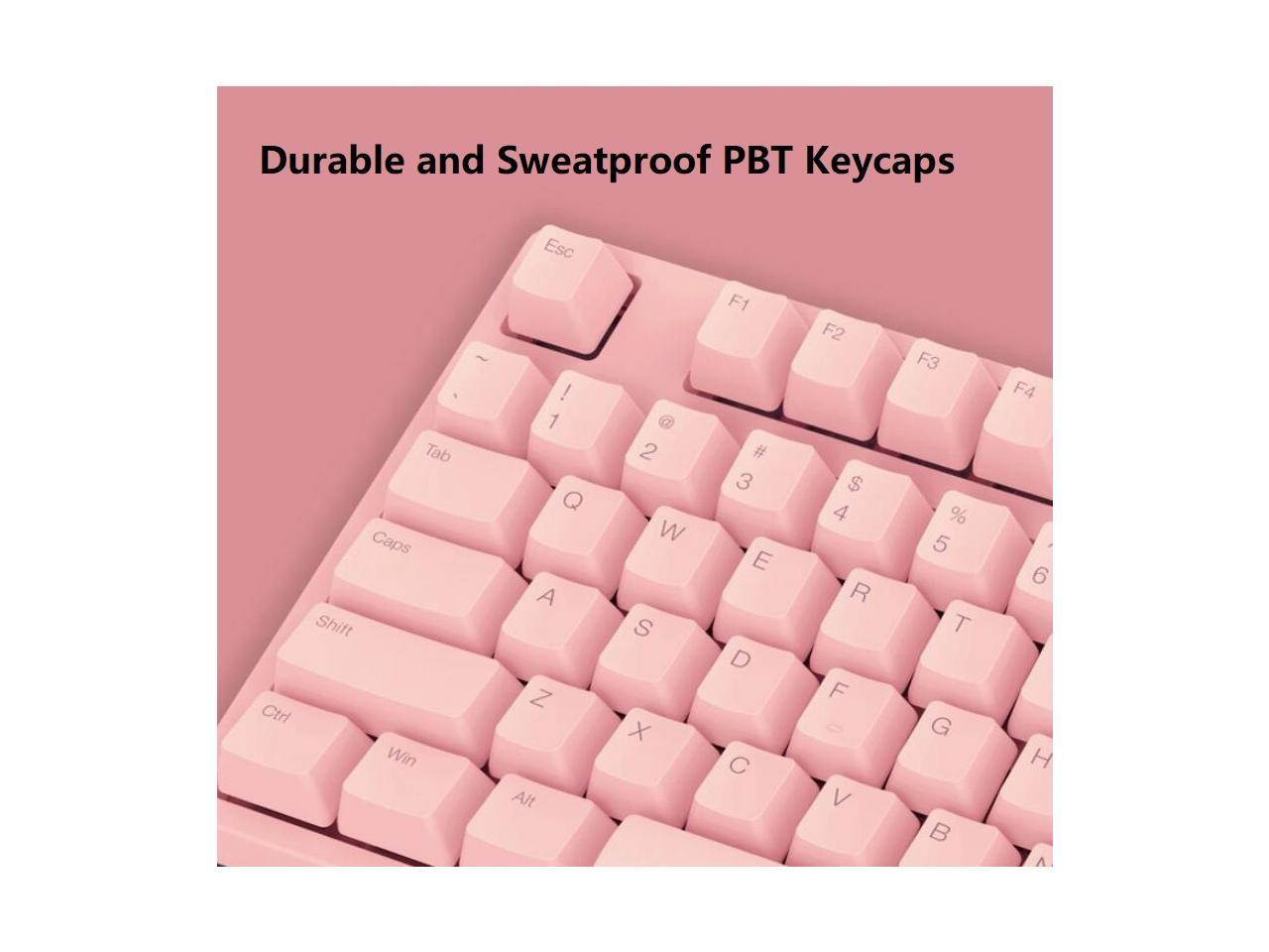 iKBC Typeman W200  2.4Ghz Wireless 87 keys PBT Keycaps Mechanical Gaming Keybaord-Cherry MX Blue( Black)