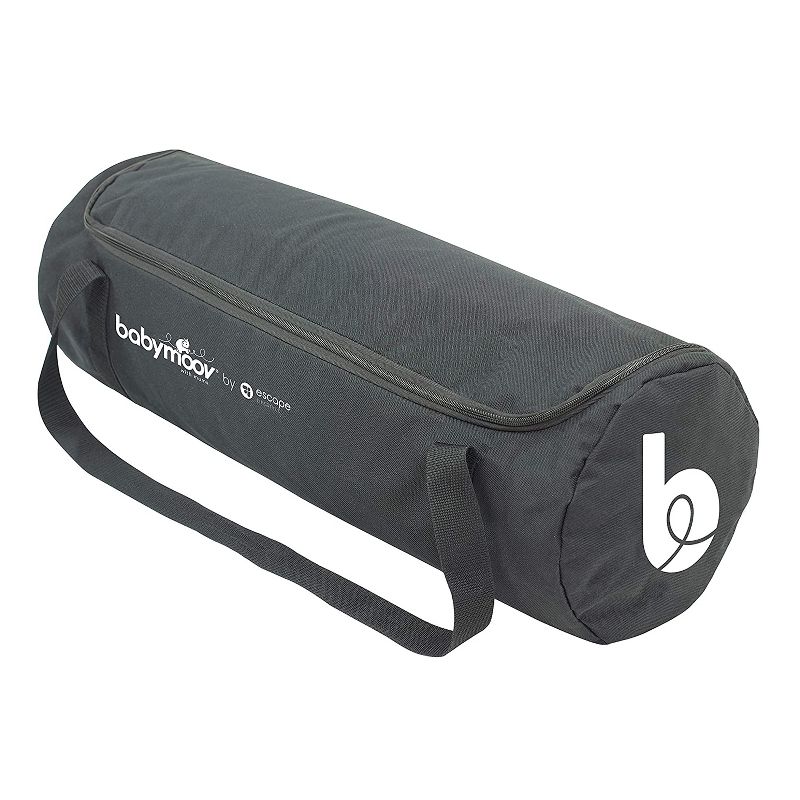 Babymoov Naos 2 in 1 Lightweight Portable Washable Memory Foam Travel Infant Crib & Playpen Playard, Carry Case Included, UV 50+ Ages 0-4, Black/Blue