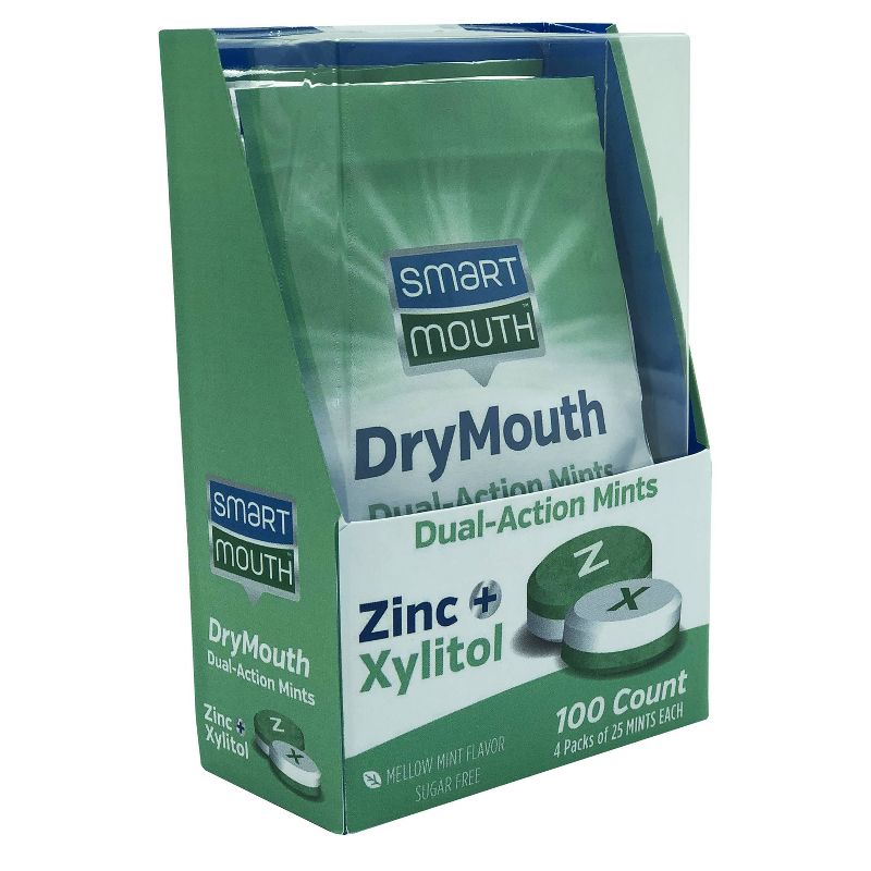 SmartMouth Dry Mouth Action Dry Mouth Relief Mints - 100ct