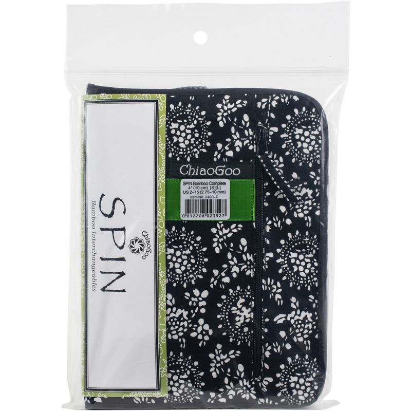 ChiaoGoo SPIN Bamboo Intchg Knitting Needle 4" Tip Set-Complete