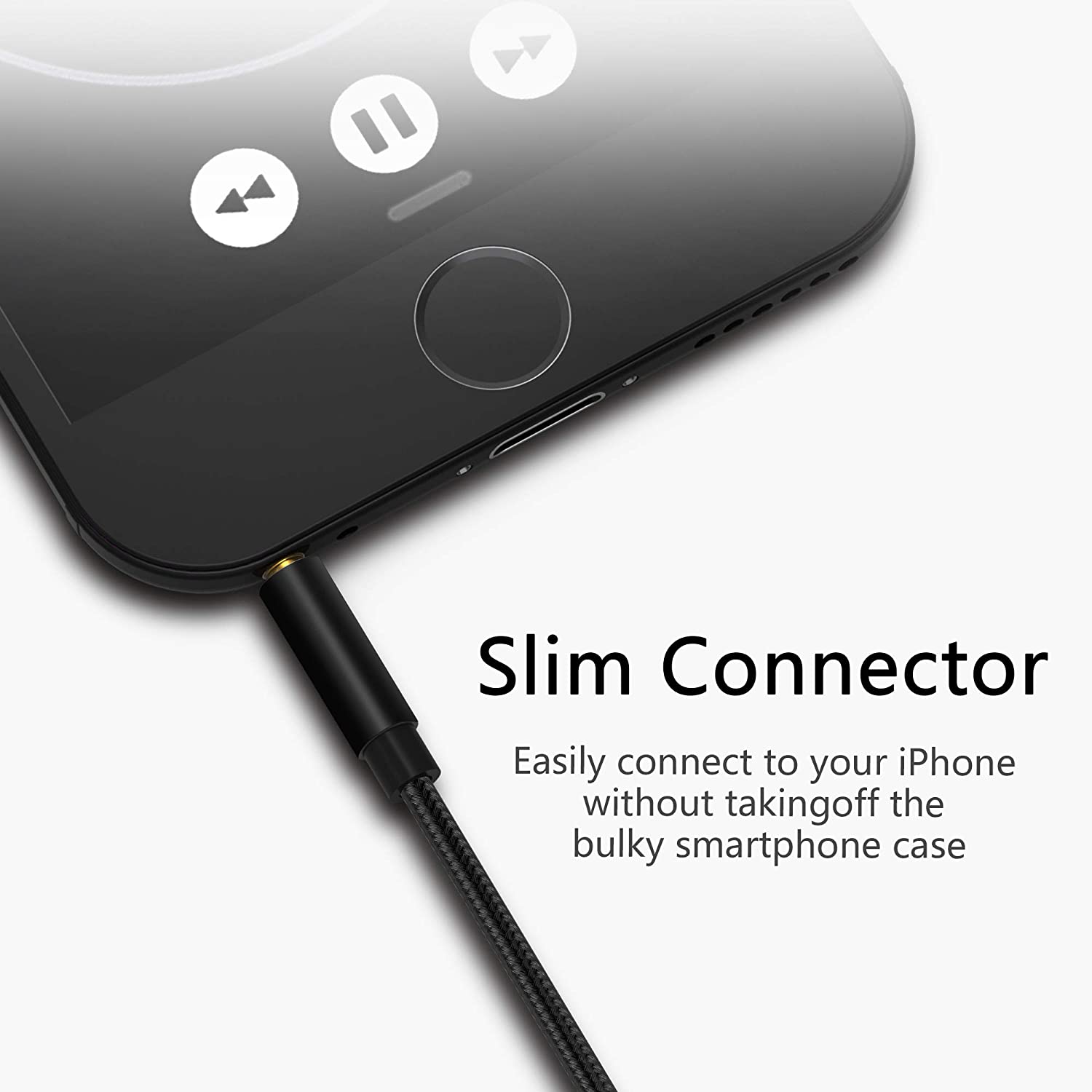 Audio Auxiliary Stereo Extension Audio Cable 3.5mm Stereo Jack Male to Female, Stereo Jack Cord for Phones, Headphones, Speakers, Tablets, PCs, MP3 Players and More (10FT/ 3M, Nylon-Black)