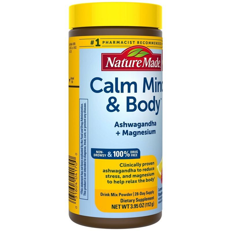 Nature Made Stress Solutions Calm Mind & Body Powder Drink Mix - 3.95oz