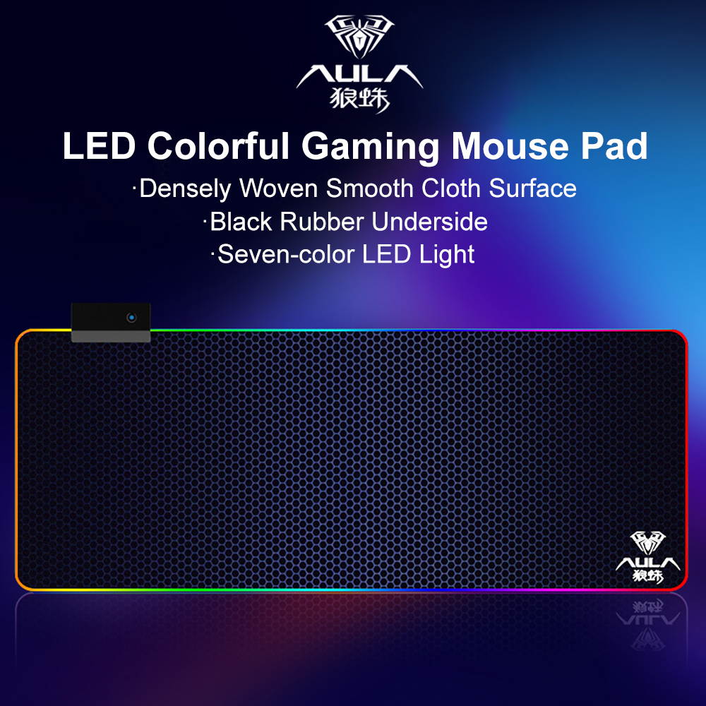 A F-X5 Gaming Mouse Pad RGB Mouse Pad Gamer Computer Anti-slip Natural Rubber Extra Large Mousepad LED Mice Mat For CS LOL