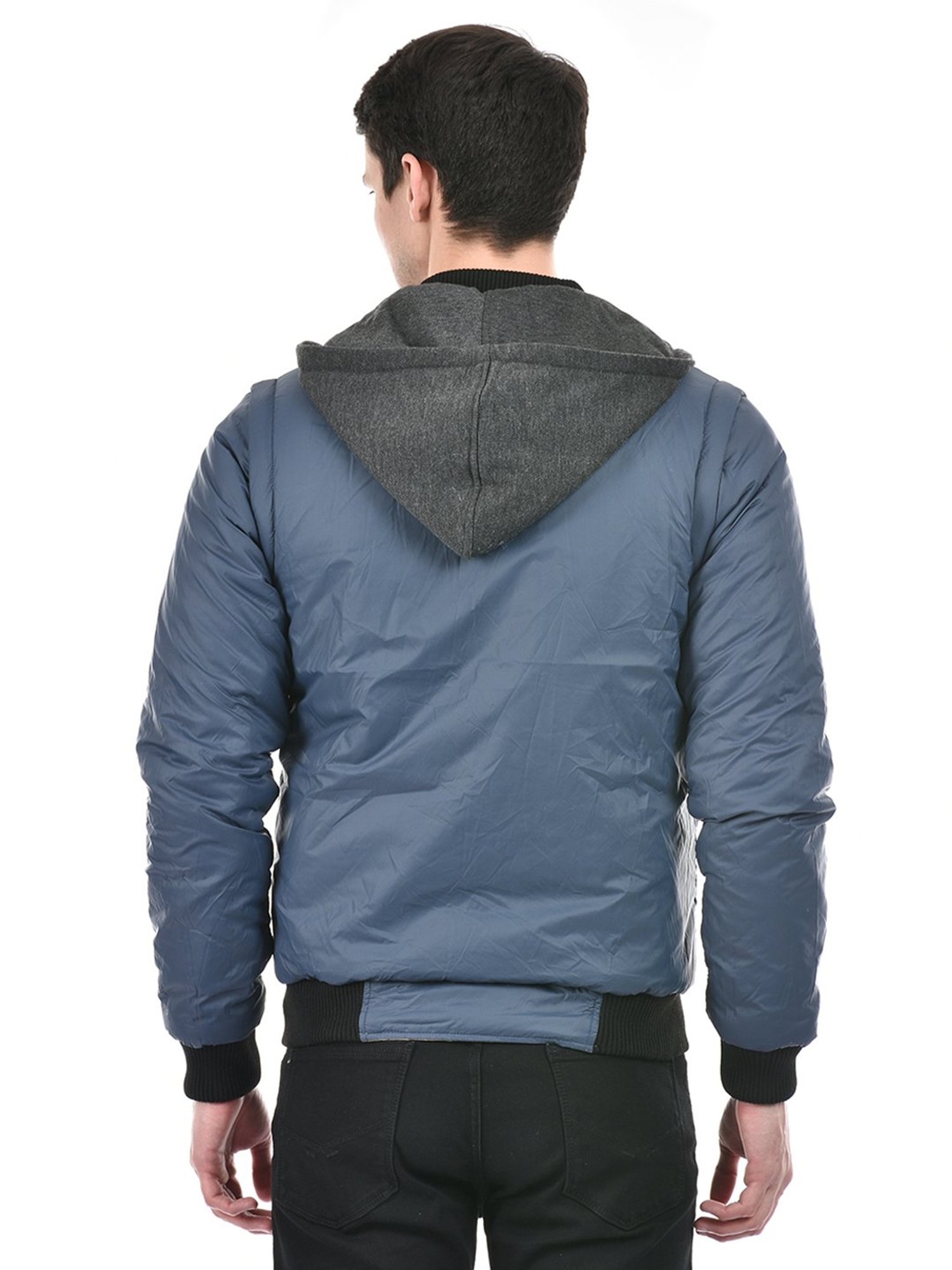 Lawman Pg3 Navy & Beige Regular Fit Reversible Jacket